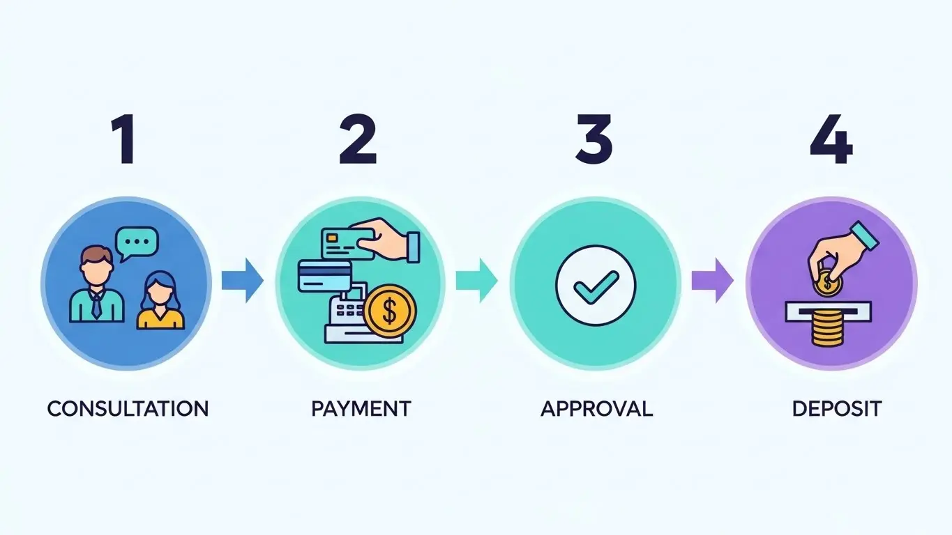안전 거래를 위한 검증 흐름을 설명하는 시각 자료입니다 (1)