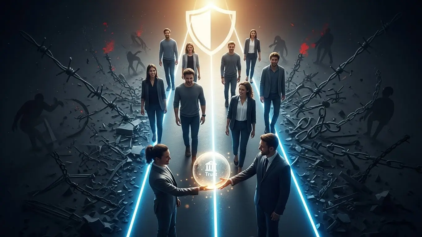 안전 거래를 위한 검증 흐름을 설명하는 시각 자료입니다 (2)