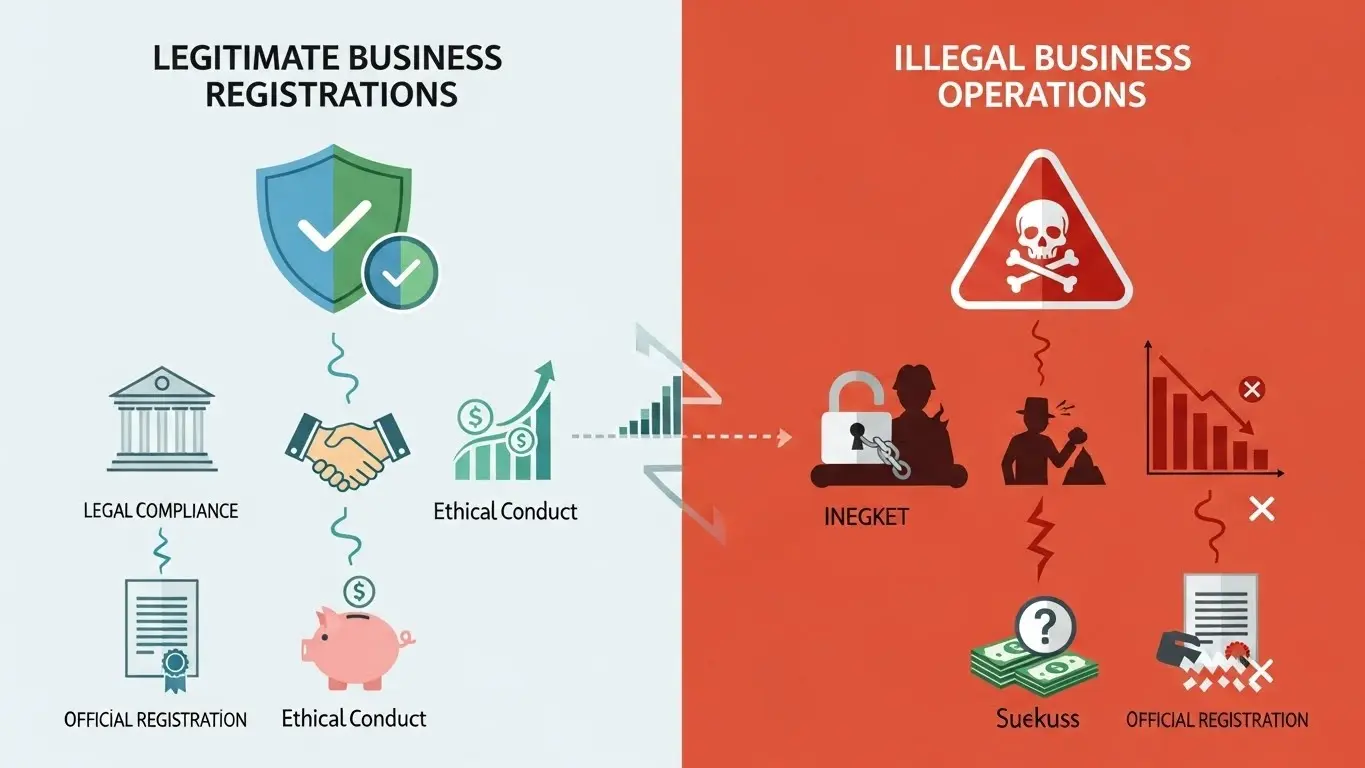 합법성과 안전 절차를 강조한 핵심 안내 이미지입니다 (1)